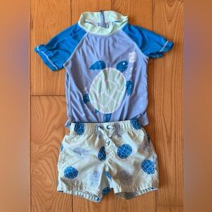 Baby Gap - 2 Piece - Swim - Rashguard & Swim Trunks - 18-24 Months